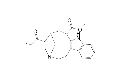 3,6-Methano-3H-azecino[5,4-b]indole-8-carboxylic acid, 1,2,4,5,6,7,8,9-octahydro-5-(1-oxopropyl)-, methyl ester, (5R*,6S*,8S*)-(.+-.)-
