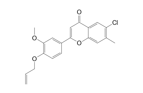2-[4-(ALLYLOXY)-3-METHOXYPHENYL]-6-CHLORO-7-METHYL-4H-CHROMEN-4-ONE
