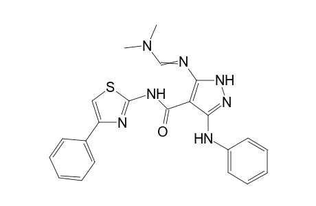 5-((Dimethylamino)methyleneamino)-3-(phenylamino)-N-(4-phenylthiazol-2-yl)-1H-pyrazole-4-carboxamide