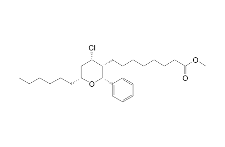 8-[(2R,3R,4S,6R)-4-chloro-6-hexyl-2-phenyl-3-oxanyl]octanoic acid methyl ester