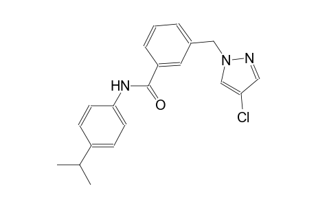 3-[(4-chloro-1H-pyrazol-1-yl)methyl]-N-(4-isopropylphenyl)benzamide