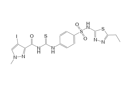 N-(5-ethyl-1,3,4-thiadiazol-2-yl)-4-[({[(4-iodo-1-methyl-1H-pyrazol-3-yl)carbonyl]amino}carbothioyl)amino]benzenesulfonamide