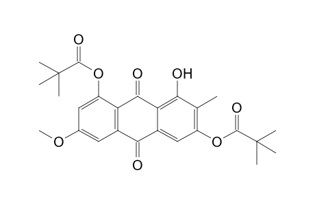 2,2-Dimethylpropionic acid (8-hydroxy-9,10-diketo-3-methoxy-7-methyl-6-pivaloyloxy-1-anthryl) ester