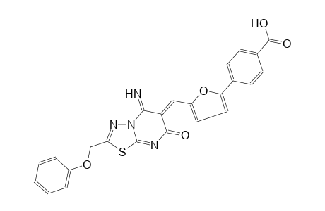 benzoic acid, 4-[5-[(Z)-(5-imino-7-oxo-2-(phenoxymethyl)-5H-[1,3,4]thiadiazolo[3,2-a]pyrimidin-6(7H)-ylidene)methyl]-2-furanyl]-