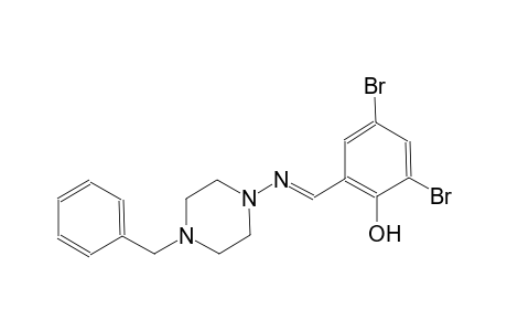 2-{(E)-[(4-benzyl-1-piperazinyl)imino]methyl}-4,6-dibromophenol