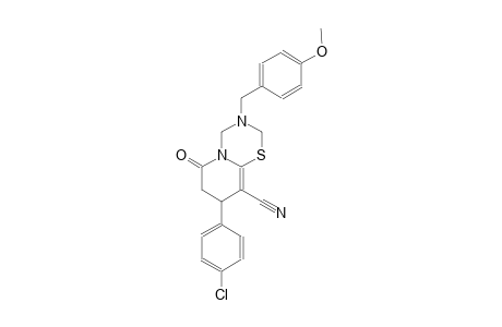 2H,6H-pyrido[2,1-b][1,3,5]thiadiazine-9-carbonitrile, 8-(4-chlorophenyl)-3,4,7,8-tetrahydro-3-[(4-methoxyphenyl)methyl]-6-oxo-