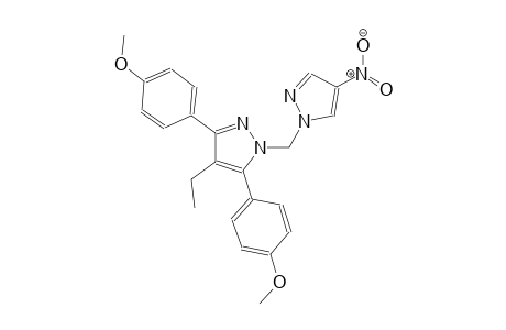 4-ethyl-3,5-bis(4-methoxyphenyl)-1-[(4-nitro-1H-pyrazol-1-yl)methyl]-1H-pyrazole