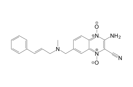 (E)-3-Amino-7-[(N-methyl-3-phenyl-2-propenylamino)methyl]quinoxaline-2-carbonitrile 1,4-dioxide