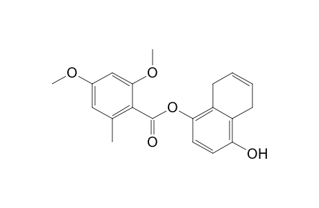 Benzoic acid, 2,4-dimethoxy-6-methyl-, 5,8-dihydro-4-hydroxy-1-naphthalenyl ester