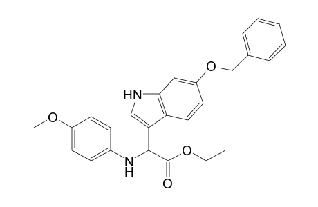 Ethyl 2-(6-(benzyloxy)-1H-indol-3-yl)-2-(4-methoxyphenylamino)-acetate