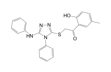 1-Ethanone, 1-(2-hydroxy-5-methylphenyl)-2-[[4-phenyl-5-(phenylamino)-4H-1,2,4-triazol-3-yl]thio]-