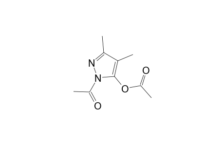 Pyrazol-5-ol, 1-acetyl-3,4-dimethyl-, acetate (ester)
