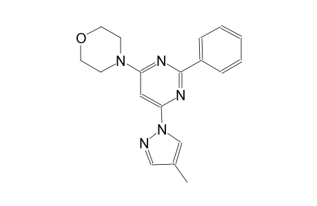 Pyrimidine, 4-(4-methyl-1-pyrazolyl)-6-(4-morpholyl)-2-phenyl-