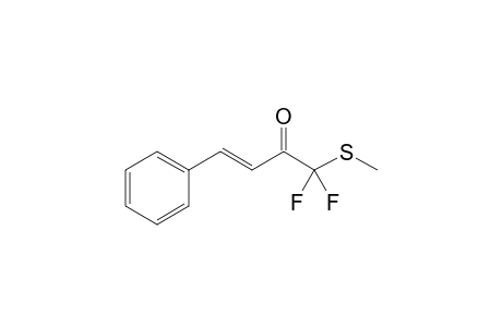 (E)-1,1-bis(fluoranyl)-1-methylsulfanyl-4-phenyl-but-3-en-2-one