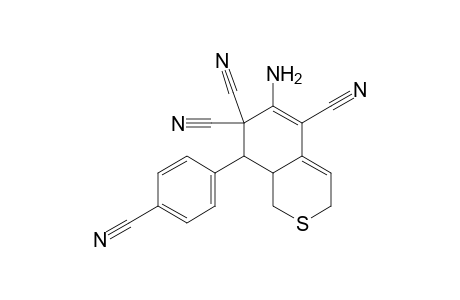6-Amino-8-(4-cyanophenyl)-8,8a-dihydro-1H-isothiochromene-5,7,7(3H)-tricarbonitrile