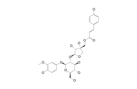 GLYCOPENTOSIDE-A;METHOXYQUINOL-4-O-(5-O-TRANS-PARA-COUMAROYL)-BETA-D-APIOFURANOSYL-(1->2)-BETA-D-GLUCOPYRANOSIDE
