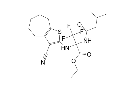 alanine, N-(3-cyano-5,6,7,8-tetrahydro-4H-cyclohepta[b]thien-2-yl)-3,3,3-trifluoro-2-[(3-methyl-1-oxobutyl)amino]-, ethyl ester
