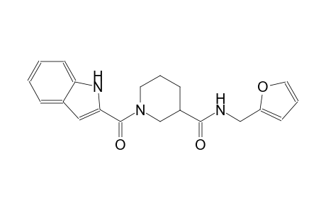 3-piperidinecarboxamide, N-(2-furanylmethyl)-1-(1H-indol-2-ylcarbonyl)-