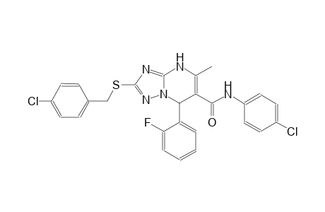 2-[(4-chlorobenzyl)sulfanyl]-N-(4-chlorophenyl)-7-(2-fluorophenyl)-5-methyl-4,7-dihydro[1,2,4]triazolo[1,5-a]pyrimidine-6-carboxamide