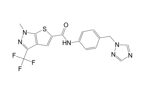 1H-thieno[2,3-c]pyrazole-5-carboxamide, 1-methyl-N-[4-(1H-1,2,4-triazol-1-ylmethyl)phenyl]-3-(trifluoromethyl)-