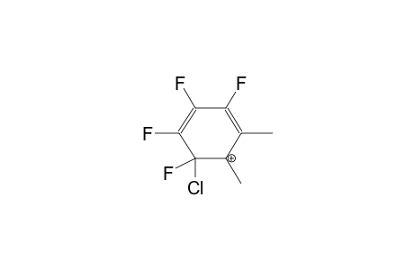 2,3-DIMETHYL-1-CHLORO-1,4,5,6-TETRAFLUOROBENZOLONIUM CATION