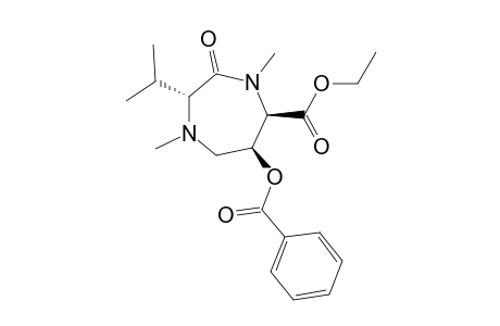 (6S,7R)-6-BENZOYLOXY-1,4-DIMETHYL-7-ETHOXYCARBONYL-3-ISOPROPYL-1,4-DIAZEPAN-2-ONE