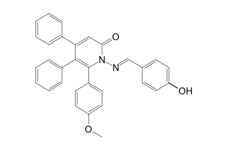 4,5-DIPHENYL-1-[(p-HYDROXYBENZYLIDENE)AMINO]-6-(p-METHOXYPHENYL)-2(1H)-PYRIDONE