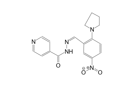 N'-{(Z)-[5-nitro-2-(1-pyrrolidinyl)phenyl]methylidene}isonicotinohydrazide
