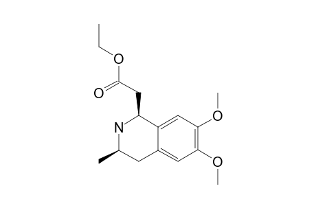 ETHYL-3-METHYL-6,7-DIMETHOXY-1,2,3,4-TETRAHYDROISOQUINOLINE-1-ACETATE;DIASTEREOMER-#2