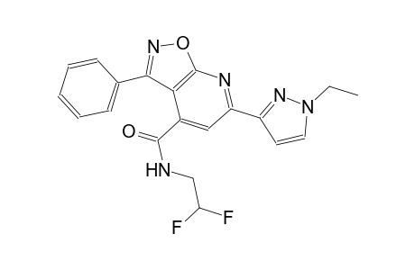 isoxazolo[5,4-b]pyridine-4-carboxamide, N-(2,2-difluoroethyl)-6-(1-ethyl-1H-pyrazol-3-yl)-3-phenyl-