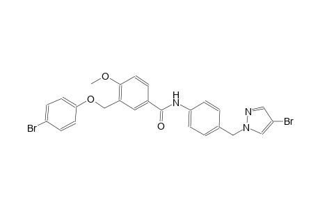 3-[(4-bromophenoxy)methyl]-N-{4-[(4-bromo-1H-pyrazol-1-yl)methyl]phenyl}-4-methoxybenzamide