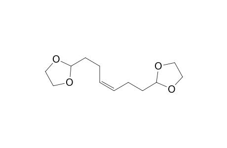 1,3-Dioxolane, 2,2'-(3-hexene-1,6-diyl)bis-, (Z)-