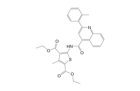 diethyl 3-methyl-5-({[2-(2-methylphenyl)-4-quinolinyl]carbonyl}amino)-2,4-thiophenedicarboxylate