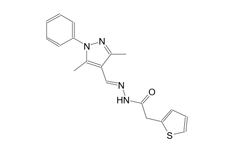 N'-[(E)-(3,5-dimethyl-1-phenyl-1H-pyrazol-4-yl)methylidene]-2-(2-thienyl)acetohydrazide