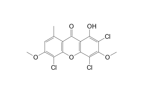 9H-Xanthen-9-one, 2,4,5-trichloro-1-hydroxy-3,6-dimethoxy-8-methyl-
