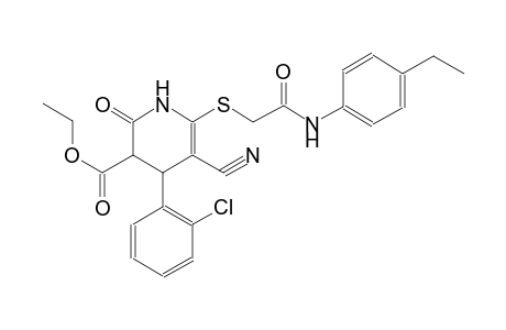 3-pyridinecarboxylic acid, 4-(2-chlorophenyl)-5-cyano-6-[[2-[(4-ethylphenyl)amino]-2-oxoethyl]thio]-1,2,3,4-tetrahydro-2-oxo-, ethyl ester