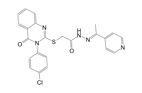 2-{[3-(4-chlorophenyl)-4-oxo-3,4-dihydro-2-quinazolinyl]sulfanyl}-N'-[(E)-1-(4-pyridinyl)ethylidene]acetohydrazide