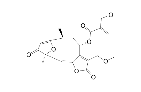 8-ALPHA-(4-HYDROXYMETHACRYLOYLOXY)-3-OXO-1-DESOXY-1,2-DEHYDROHIRSUTINOLIDE-13-O-METHYLETHER