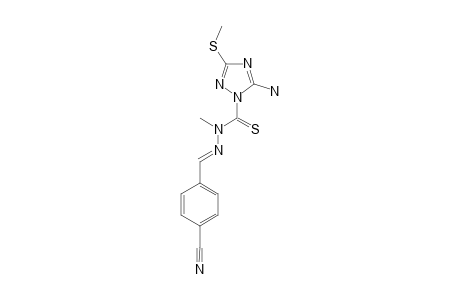 5-amino-N-[(4-cyanobenzylidene)amino]-N-methyl-3-(methylthio)-1,2,4-triazole-1-carbothioamide