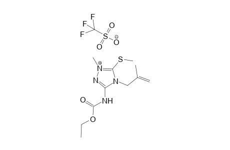 5-Ethoxycarbonylamino-4-methallyl-2-methyl-3-methylmercapto-1,2,4-triazolium tetrafluoromethanesulfonate