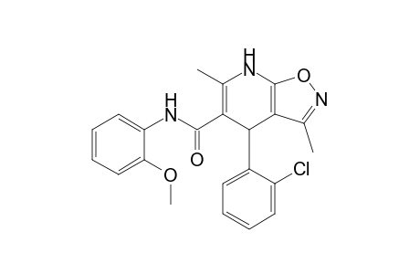 4-(2-Chlorophenyl)-N-(2-methoxyphenyl)-3,6-dimethyl-4,7-dihydroisoxazolo[5,4-b]pyridine-5-carb-oxamide