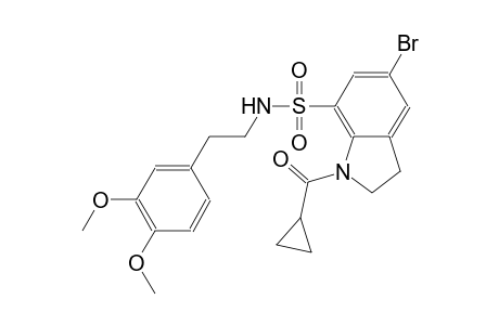 1H-indole-7-sulfonamide, 5-bromo-1-(cyclopropylcarbonyl)-N-[2-(3,4-dimethoxyphenyl)ethyl]-2,3-dihydro-