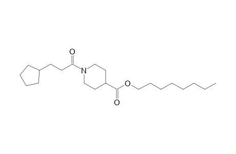 Isonipecotic acid, N-(3-cyclopentylpropionyl)-, octyl ester