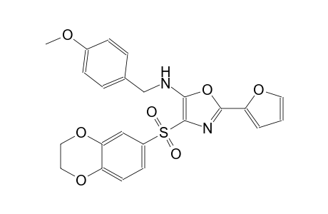 5-oxazolamine, 4-[(2,3-dihydro-1,4-benzodioxin-6-yl)sulfonyl]-2-(2-furanyl)-N-[(4-methoxyphenyl)methyl]-