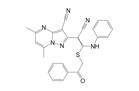 2-[1-Cyano-2-(2-oxo-2-phenylethylthio)-2-(phenylamino)vinyl]-5,7-dimethylpyrazolo[1,5-a]pyrimidine-3-carbonitrile