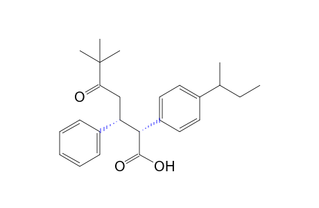threo-2-(p-sec-BUTYLPHENYL)-6,6-DIMETHYL-5-OXO-3-PHENYLHEPTANOIC ACID