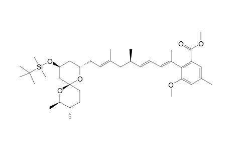 (2S,4S,6S,8R,9S)-4-(dimethyl-t-butylsiloxy)-2-[(5R,2E,6E,8E)-9-(5-methoxy-2-methoxycarbonyl-p-tplyl)-3,5-dimethyldeca-2,6,8-trienyl]-8,9-dimethyl-1,7-dioxaspiro[5.5]undecane