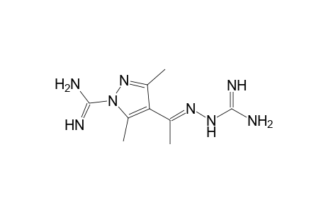 4-[(1E)-1-(diaminomethylidenehydrazinylidene)ethyl]-3,5-dimethyl-1-pyrazolecarboximidamide