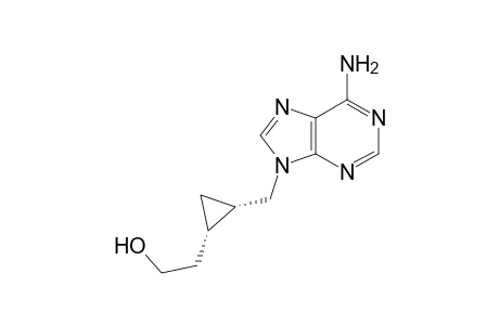 (+-)-2-{(1RS,2RS)-cis-2-[6-Amino-9H-9-purinyl methyl]cyclopropyl}-1-ethanol