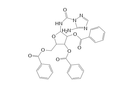 5-Amino-1-[(2',3',5'-tris<Benzoyloxy>-.beta.-D-ribosyl)carbamoyl]-1H-1,2,4-triazole